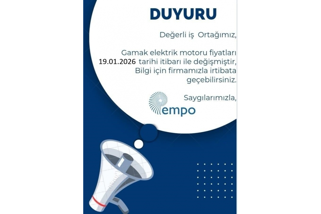 Gamak elektrik motoru fiyat güncellemesi